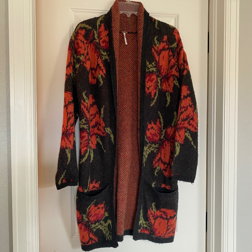 Free people Long Sweater Cardigan